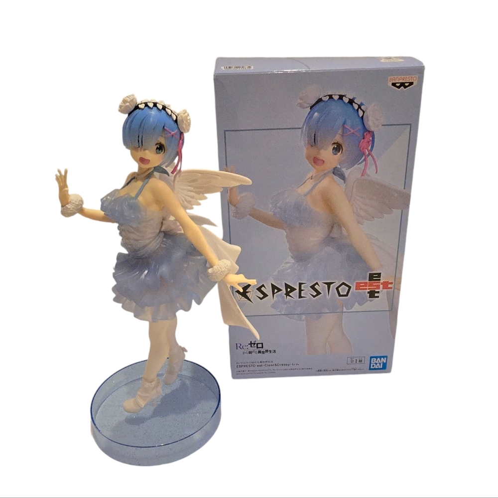 Re:Zero Rem Clear & Dressy Angel Fairy Anime Figure BANDAI Banpresto NIB Japan